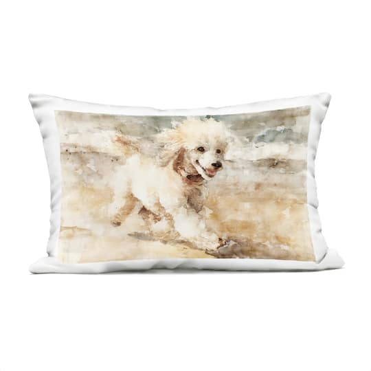 Stupell Industries 14" x 20" Coastal Breeze & Poodle Outdoor Print Throw Pillow